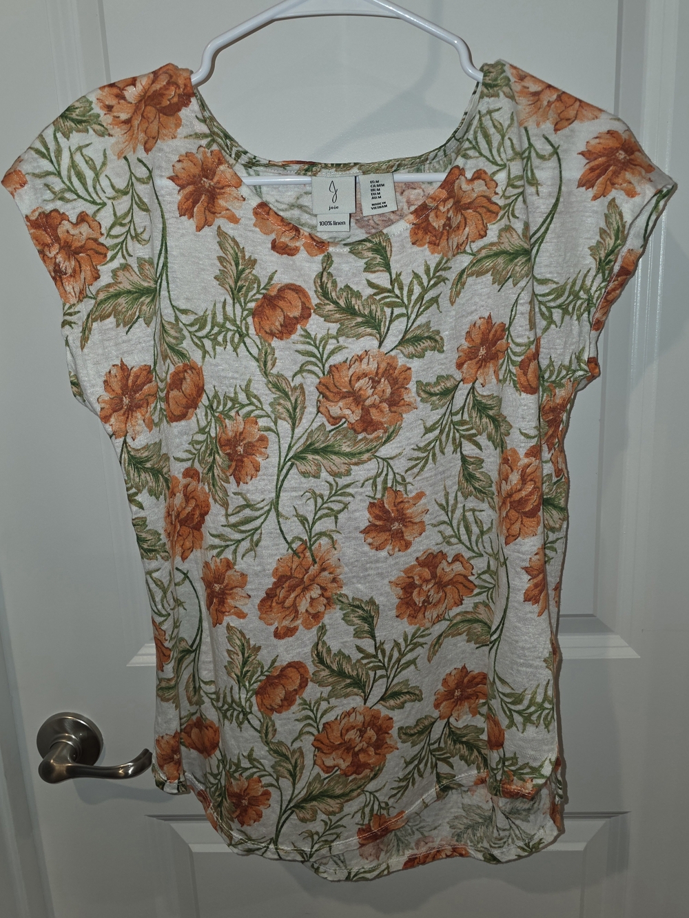 Joie Floral 100% Linen Blouse